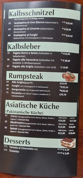 menu 1 of Pizzeria La Lanterna