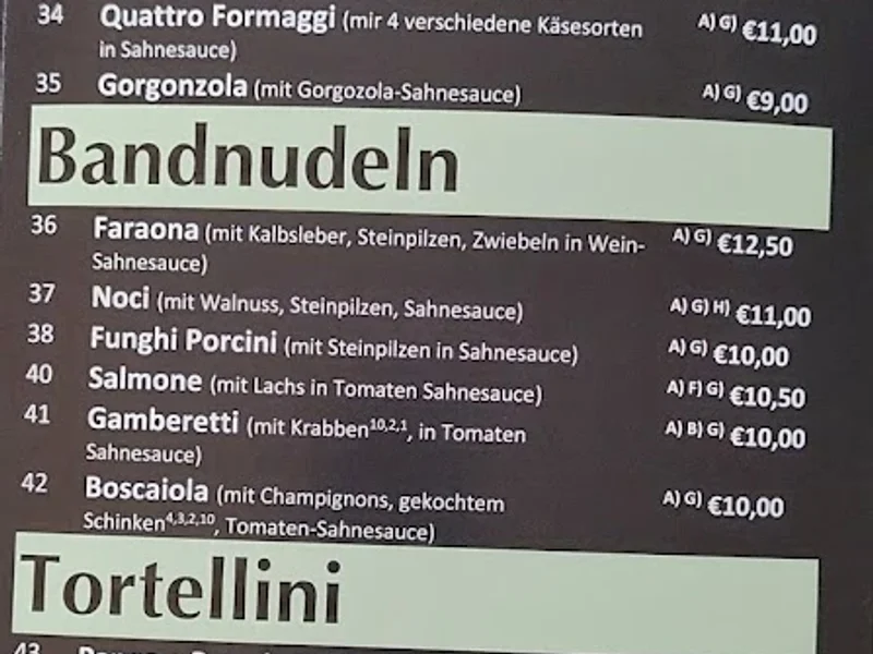 menu 2 of Pizzeria La Lanterna