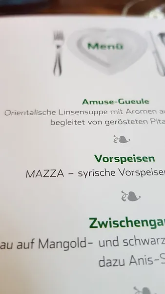 menu 2 of Mazza Hamburg