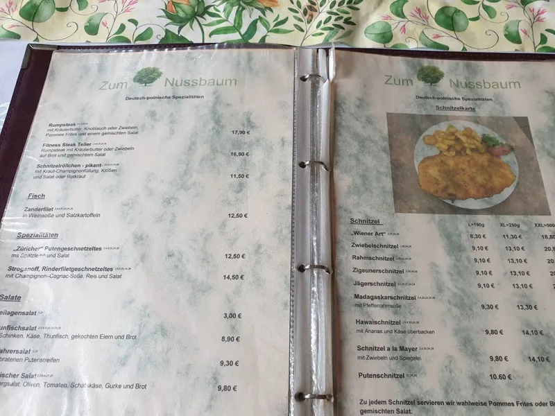 menu 0 of Zum Nussbaum