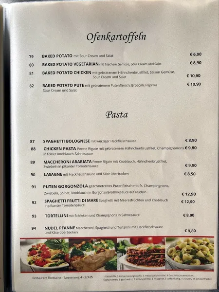 menu 0 of Restaurant Rotbuche