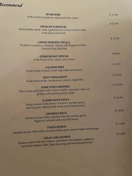 menu 1 of Restaurant Rotbuche