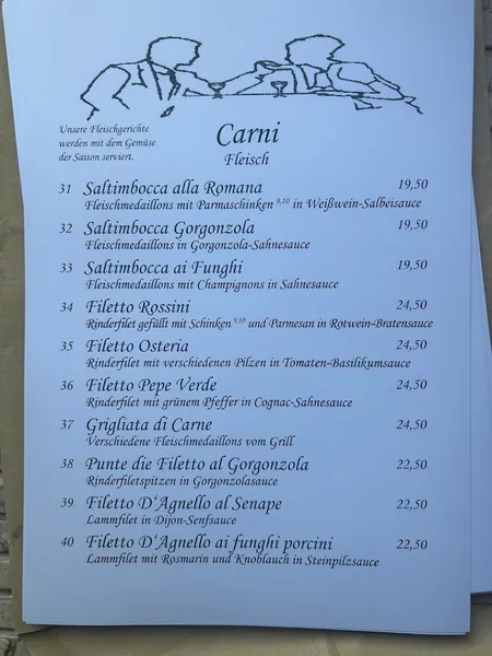 menu 0 of La CUCINA