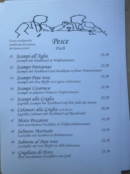 menu 2 of La CUCINA