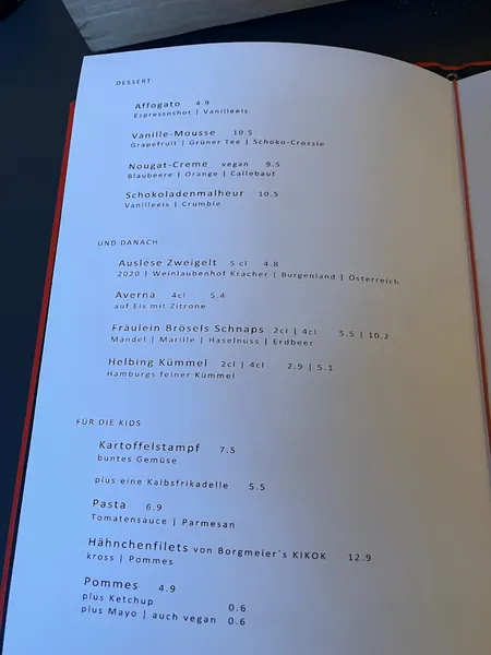 menu 1 of ELMA Speisekneipe