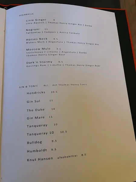 menu 2 of ELMA Speisekneipe