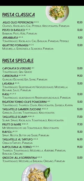 menu 0 of A Domani Pizza • Pasta • Bar