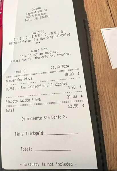 menu 2 of Ca'D'oro | Ristorante & Pizza Napoletana