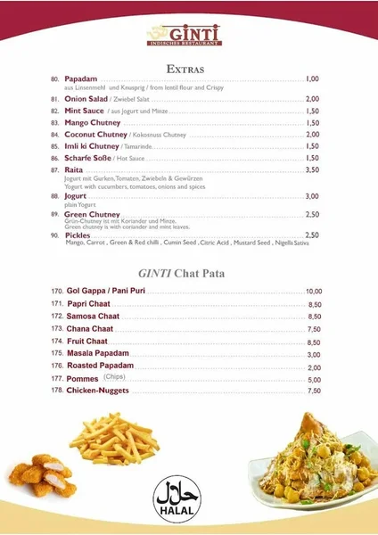 menu 2 of Ginti