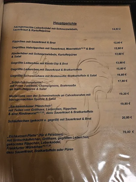 menu 0 of Zum Eichkatzerl