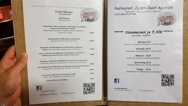 menu 0 of Zu den 12 Aposteln