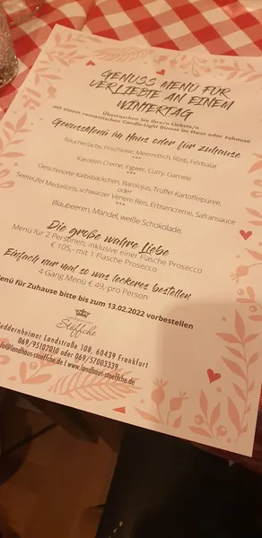 menu 2 of Landhaus zum Stöffche