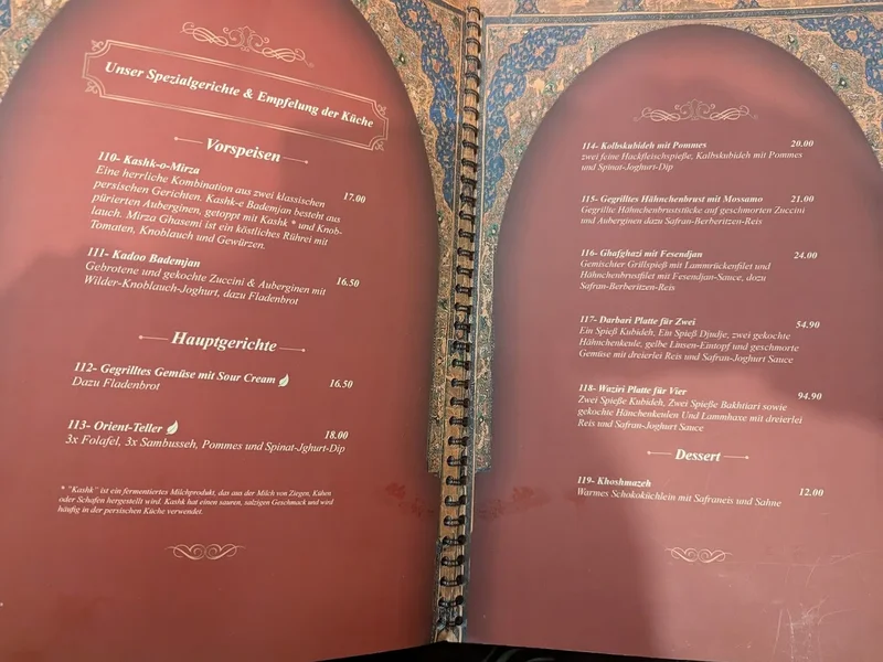 menu 2 of Restaurant Kish