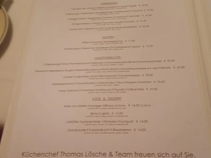 menu 0 of Zur Tant