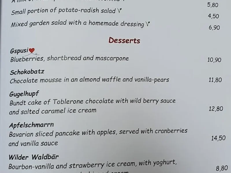 menu 0 of Wirtshaus in der Au