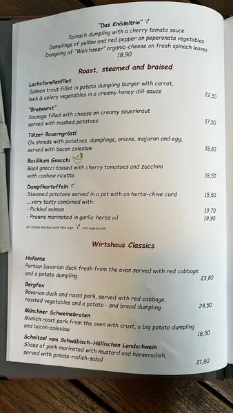menu 1 of Wirtshaus in der Au