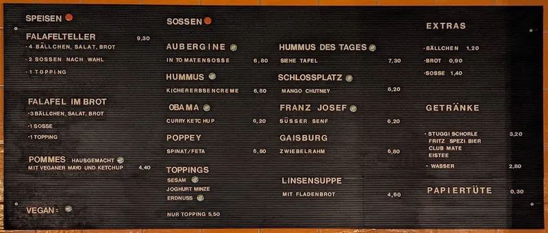 menu 2 of Vegi Stuttgart