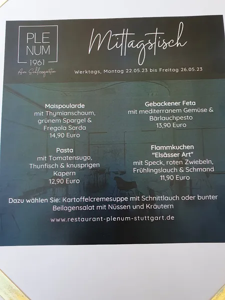 menu 1 of Plenum - Stuttgart
