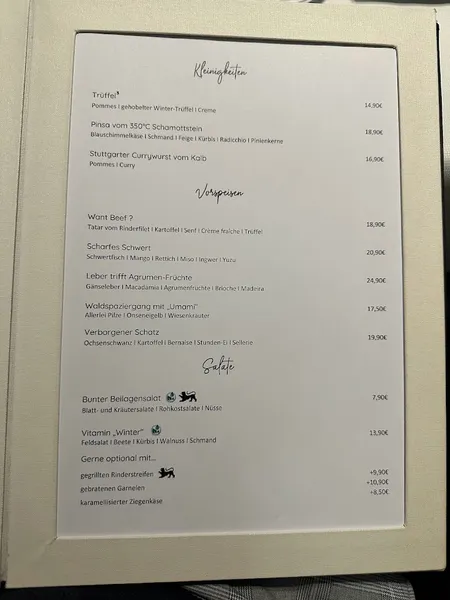 menu 2 of Plenum - Stuttgart