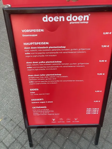 menu 2 of doen doen® kebap