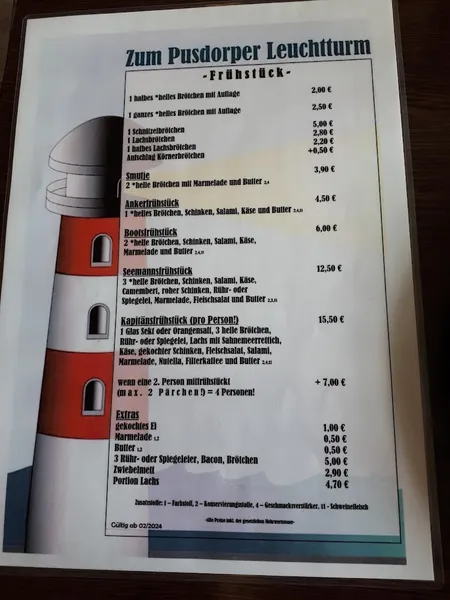 menu 1 of Zum Pusdorper Leuchtturm