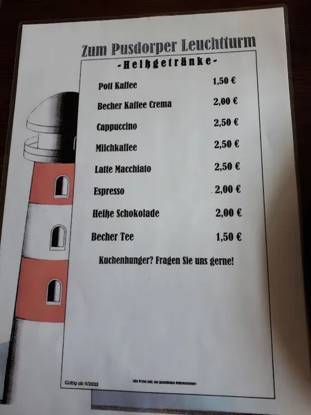 menu 2 of Zum Pusdorper Leuchtturm