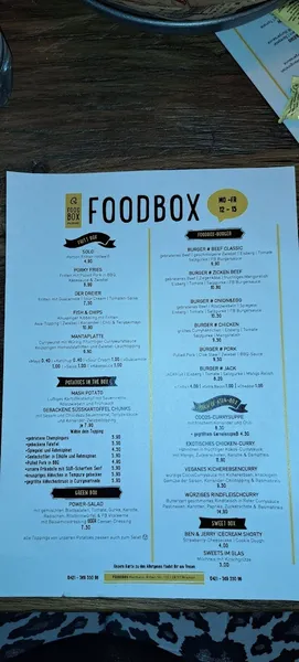 menu 2 of FOOD BOX PUSDORF