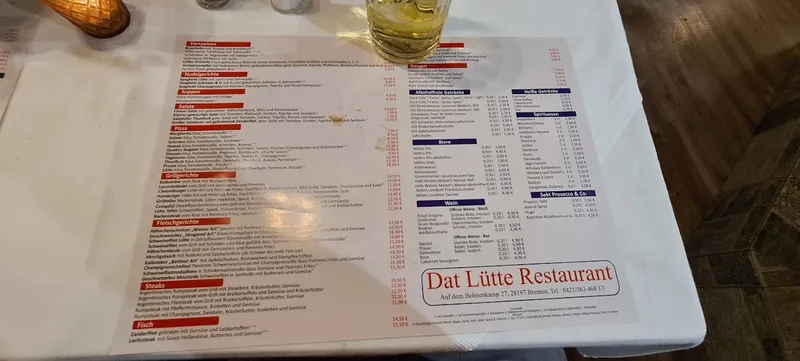 menu 2 of Dat Lütte Restaurant