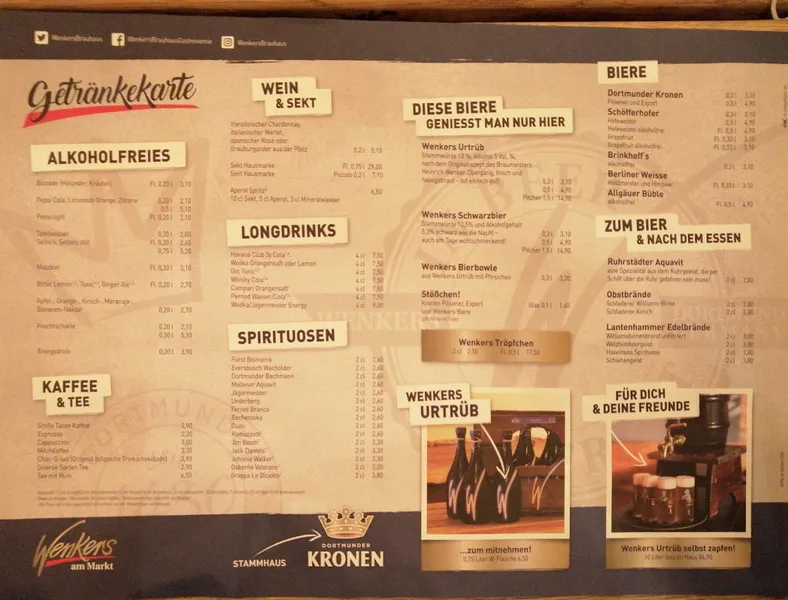 menu 0 of Wenkers am Markt