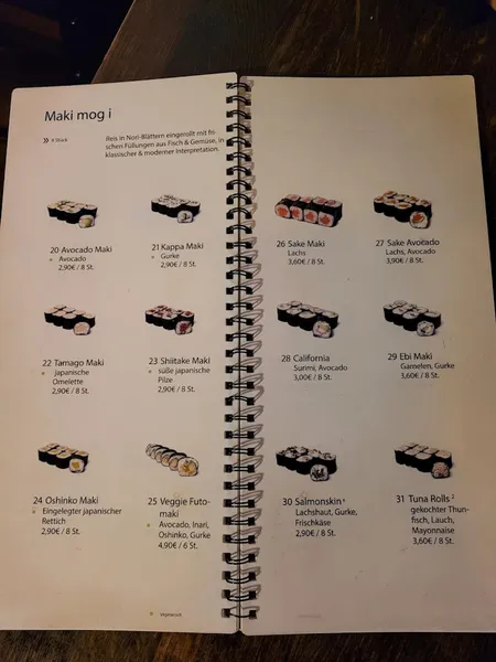 menu 2 of QQ Sushi Lounge Kanalstraße