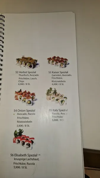menu 1 of QQ Sushi Lounge