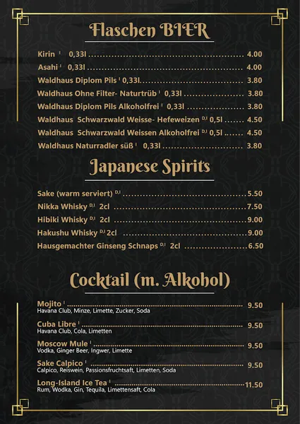 menu 0 of Gin Sushi & Bar