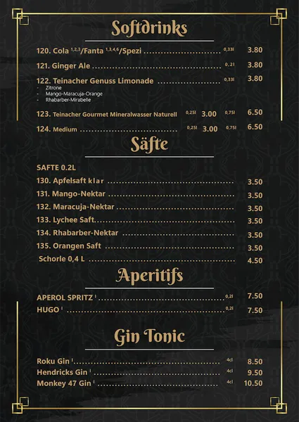 menu 1 of Gin Sushi & Bar