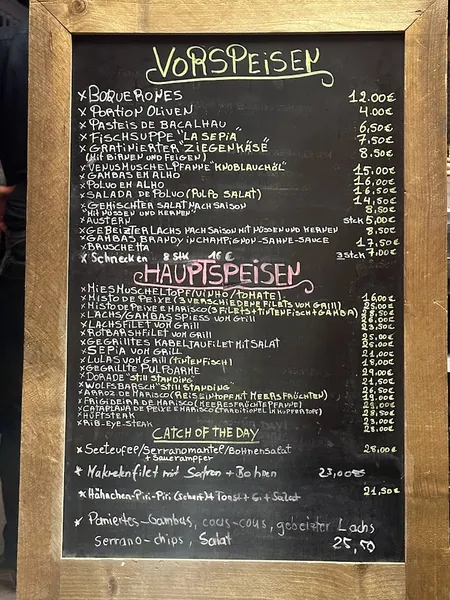 menu 0 of La Sepia