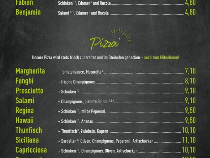 menu 0 of CappoSecco