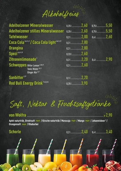 menu 1 of CappoSecco