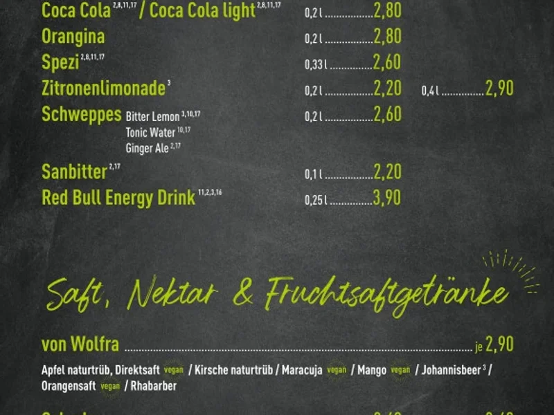 menu 1 of CappoSecco