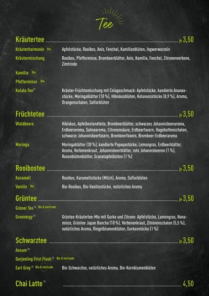menu 2 of CappoSecco