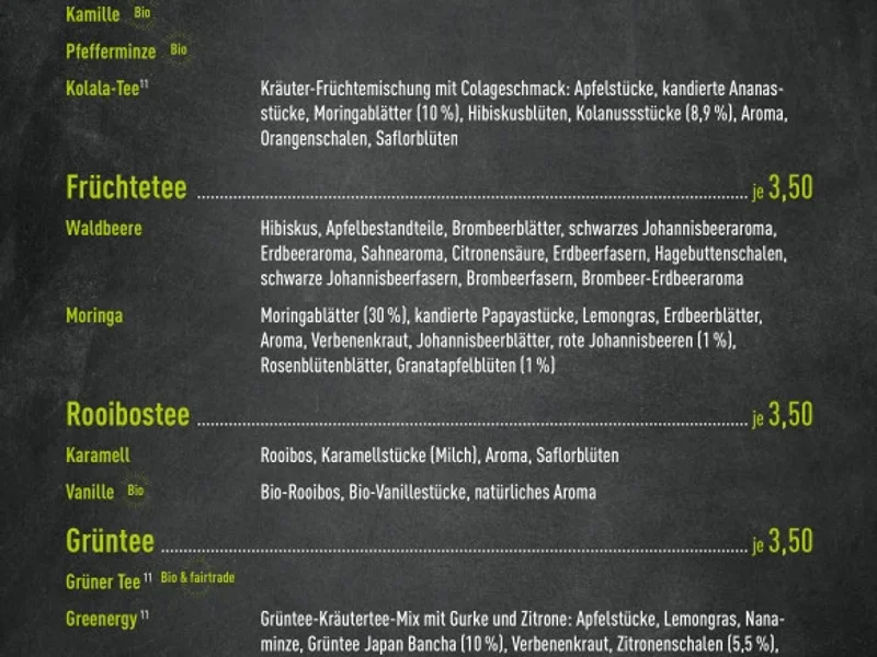 menu 2 of CappoSecco