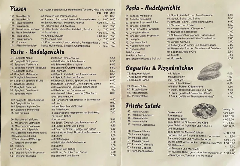 menu 0 of Pizzeria Salvatore