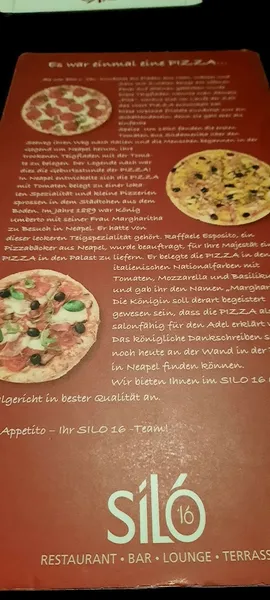 menu 2 of Restaurant Silo16