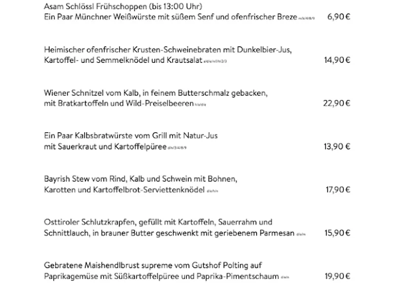 menu 1 of Asam Schlössl