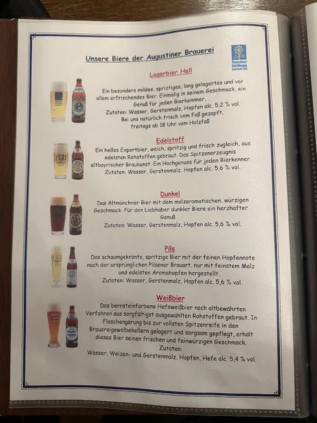 menu 1 of Gaststätte Freiland