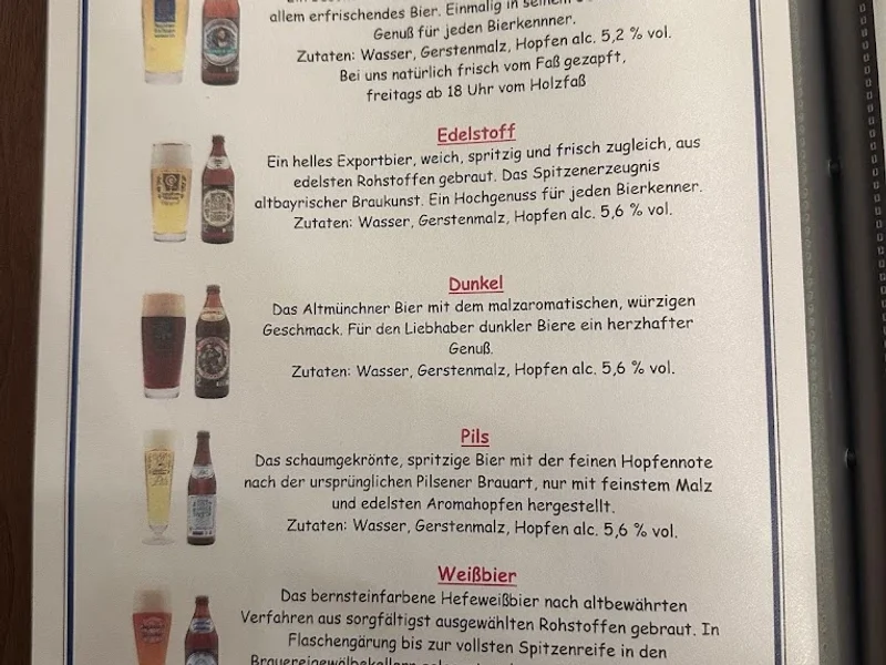 menu 1 of Gaststätte Freiland