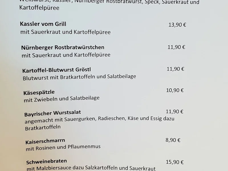 menu 0 of Restaurant Haus Schäffer