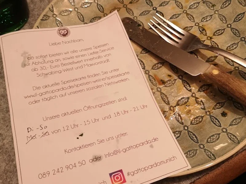 menu 1 of Il Gattopardo - Cucina e Vini