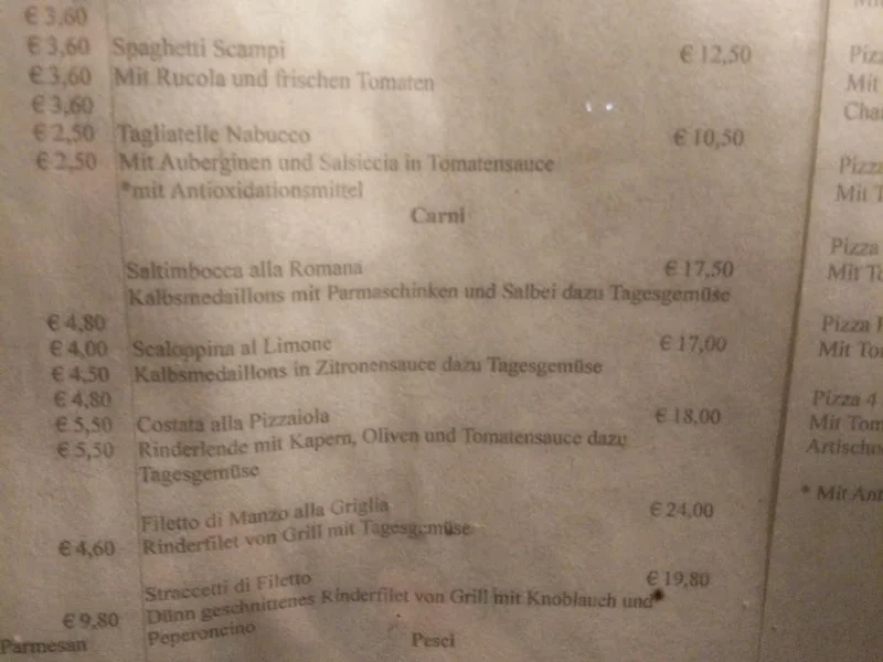 menu 0 of Ristorante Nabucco
