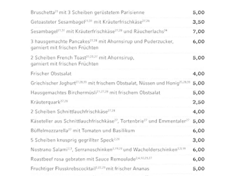 menu 2 of Schwabinger Wassermann