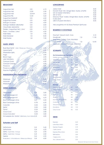menu 0 of Schwabinger Gustl