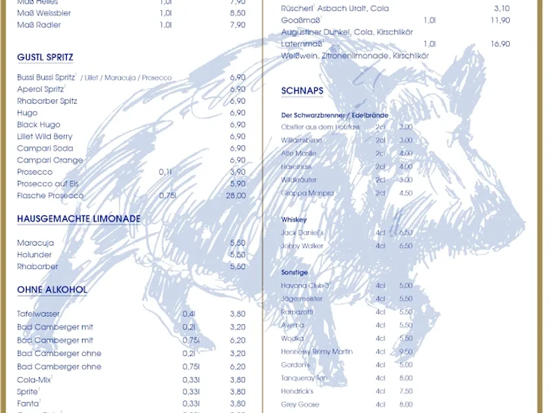 menu 0 of Schwabinger Gustl